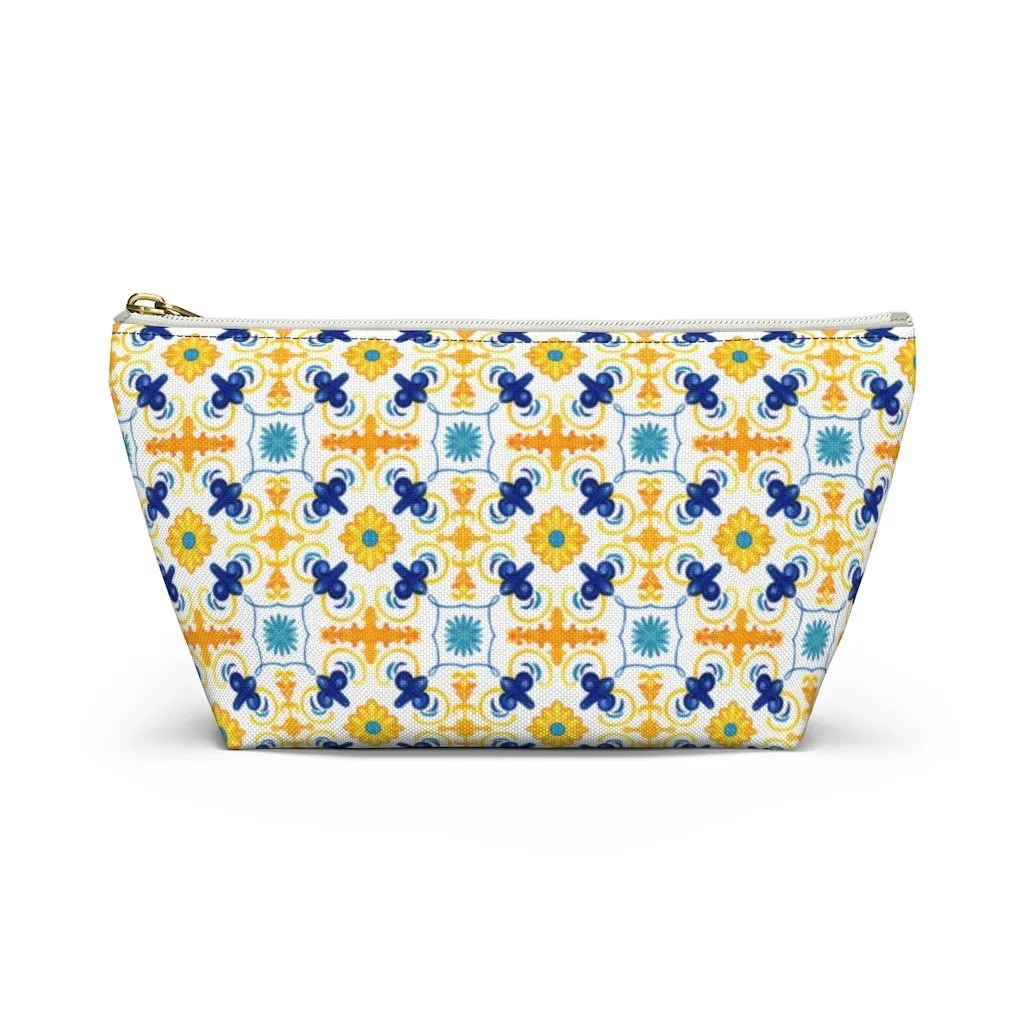 Amalfitana Tiles Accessory Pouch w T-bottom