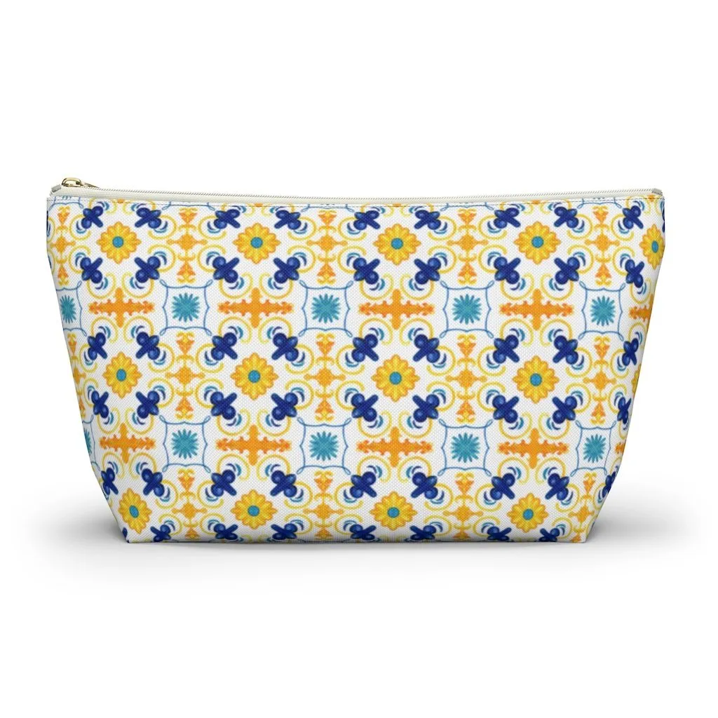 Amalfitana Tiles Accessory Pouch w T-bottom