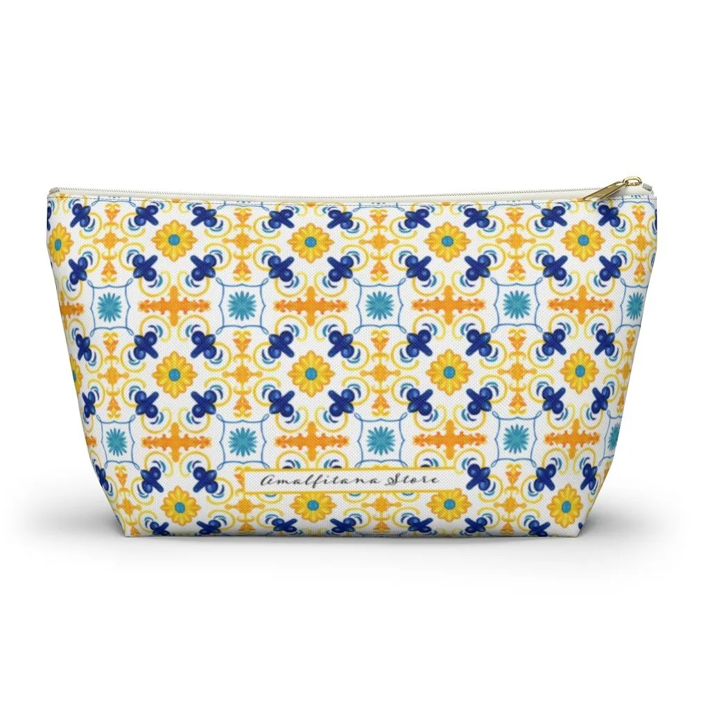 Amalfitana Tiles Accessory Pouch w T-bottom