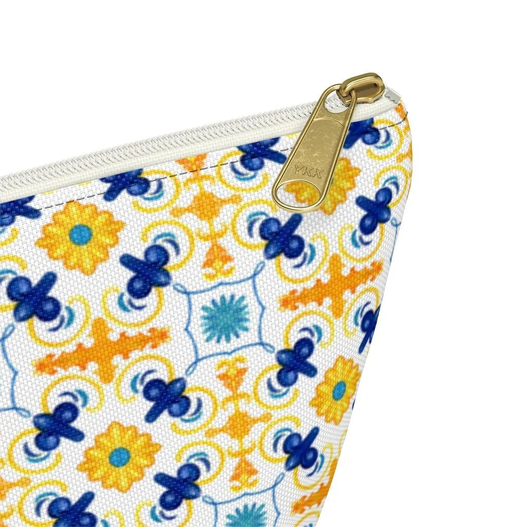 Amalfitana Tiles Accessory Pouch w T-bottom