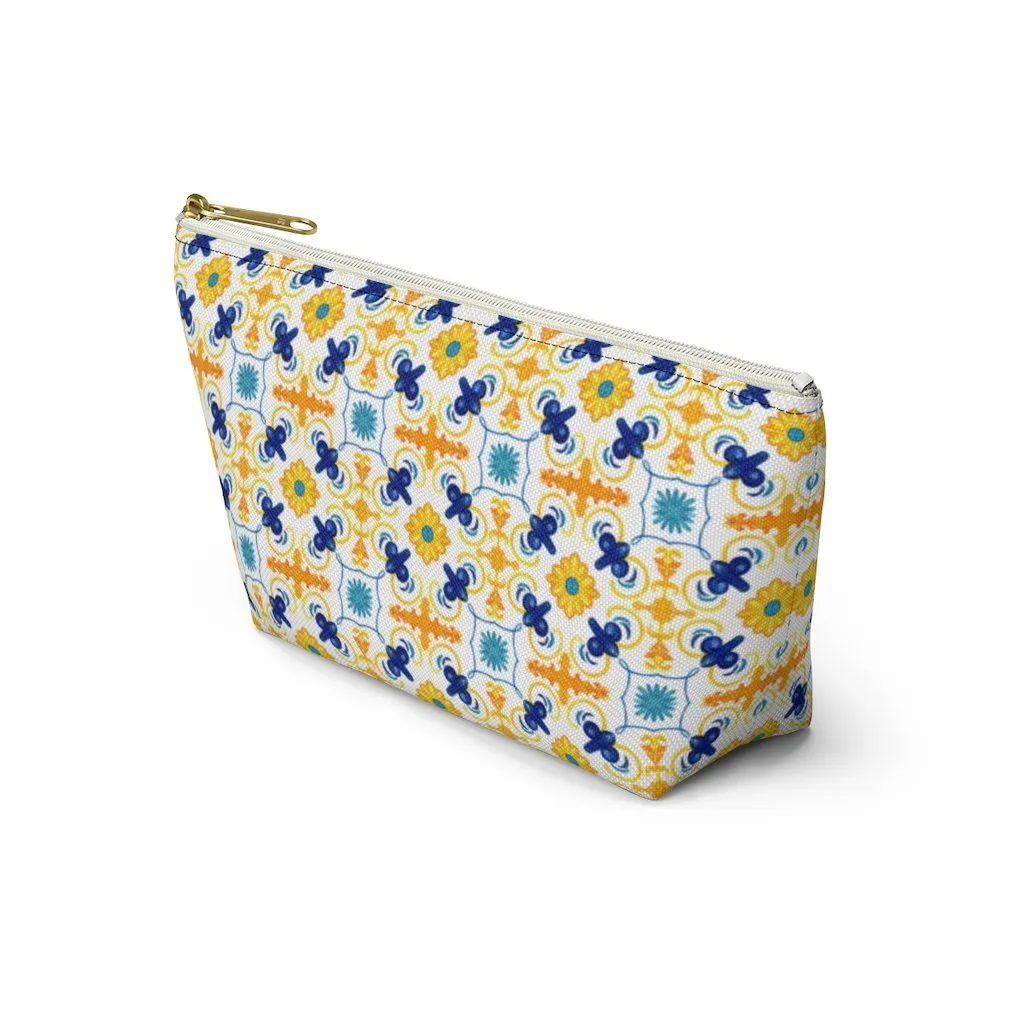Amalfitana Tiles Accessory Pouch w T-bottom