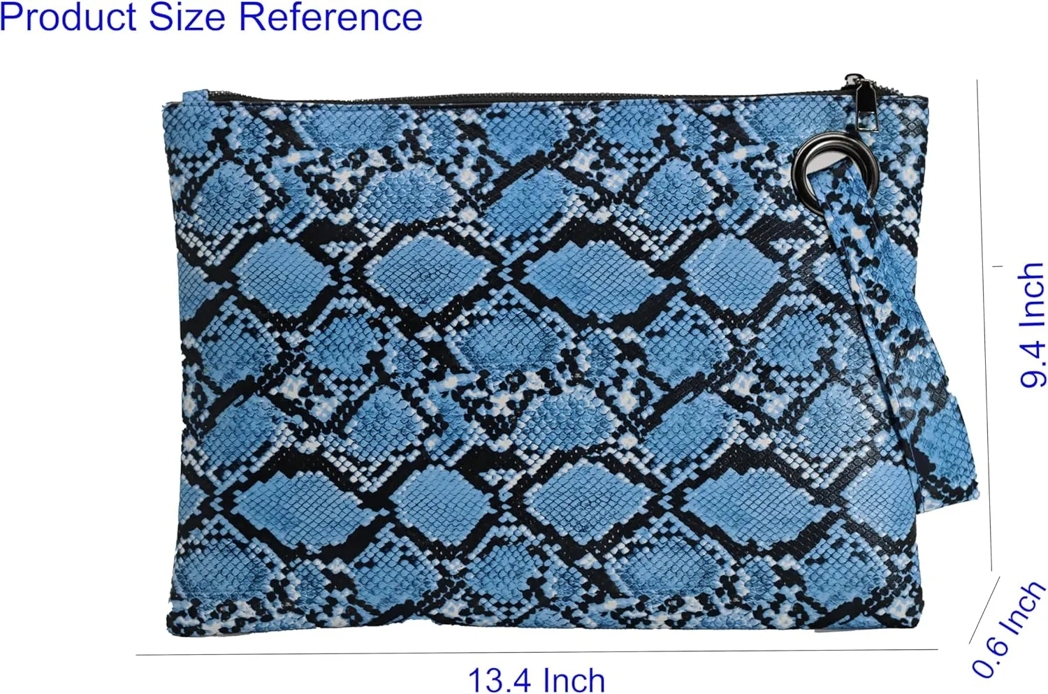 Amaze Womens Oversized Clutch Bag Large PU Leather Pouch Evening Handbags Envelope Purse with Wristlet Shoulder Lady