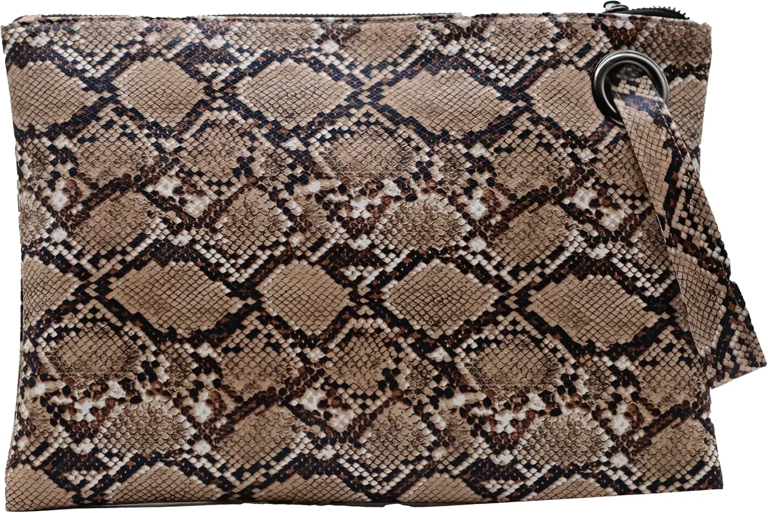 Amaze Womens Oversized Clutch Bag Large PU Leather Pouch Evening Handbags Envelope Purse with Wristlet Shoulder Lady