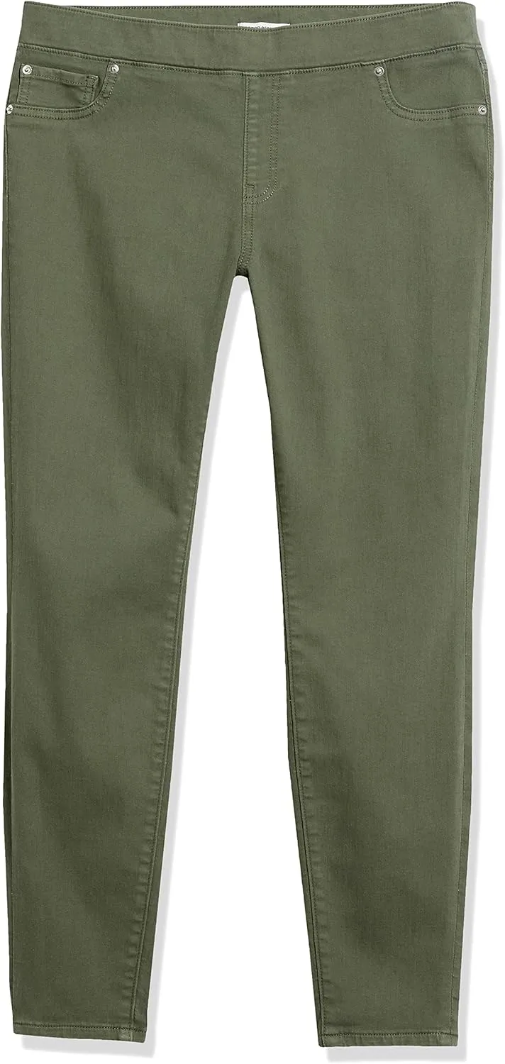 Amazon Essentials Women's Mid-Rise Stretch Pull-On Jegging (Available in Plus Size)