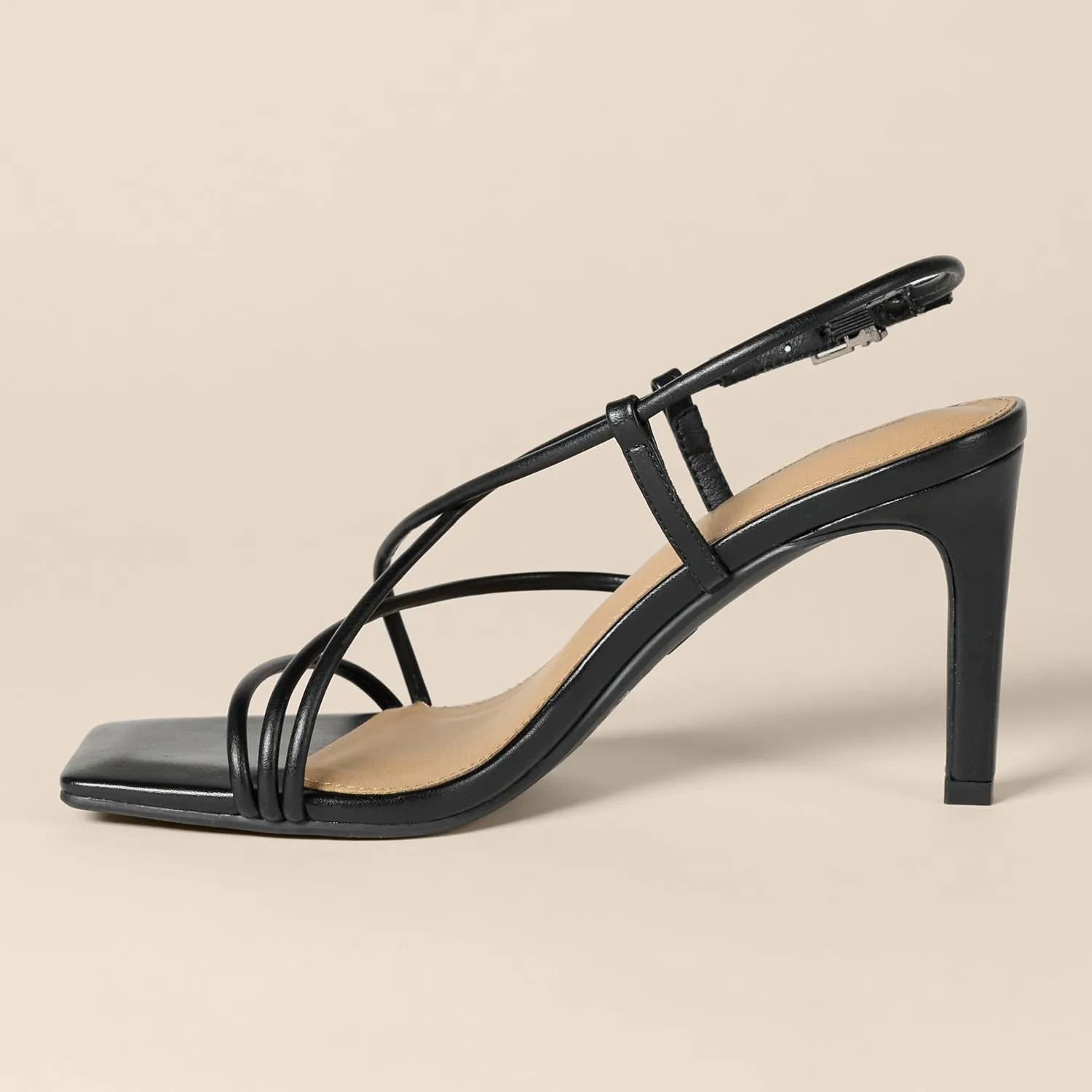 Amazon Essentials Women's Strappy Stiletto Heel Sandals