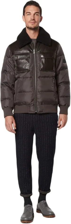Andrew Marc Men's Faux Leather Sherling Jacket