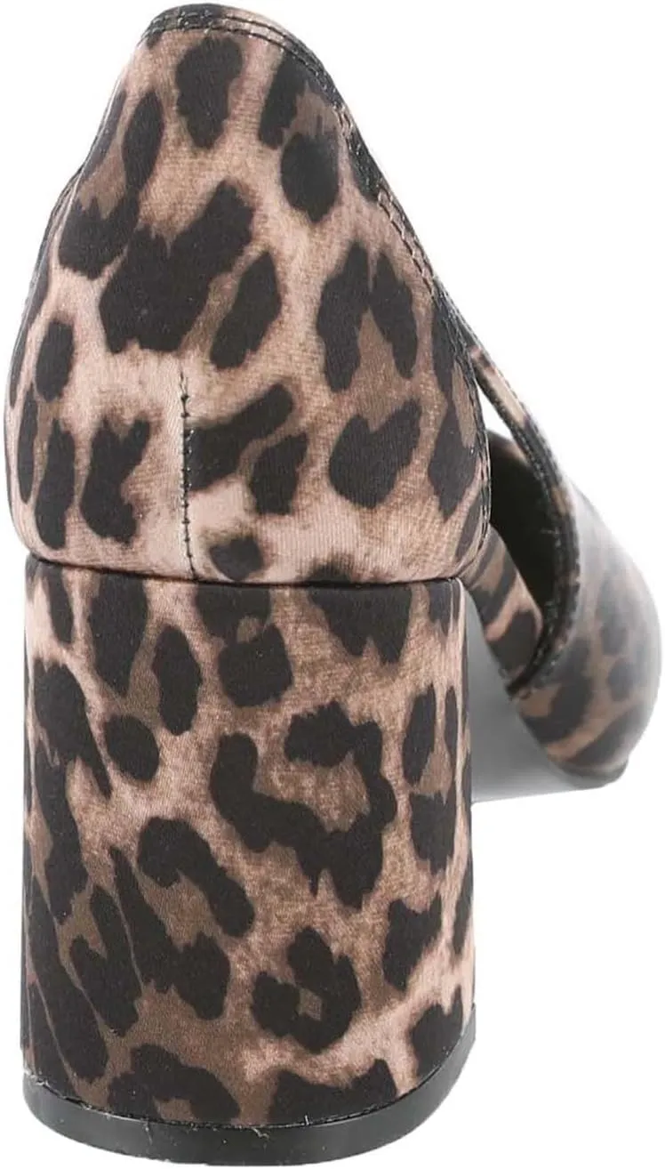 Anne Klein Womens Faux Leather Pointed Toe Block Heels