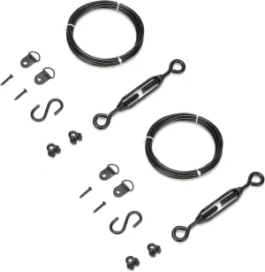 Anti Sag Gate Kit for Wooden Fence, Anti-Sagging Fence Gate Support Cable Kit in Zinc, No Sag Wooden Fence Gate Repair Kit for Outdoor, Anti-Sag Gate Frame Kit