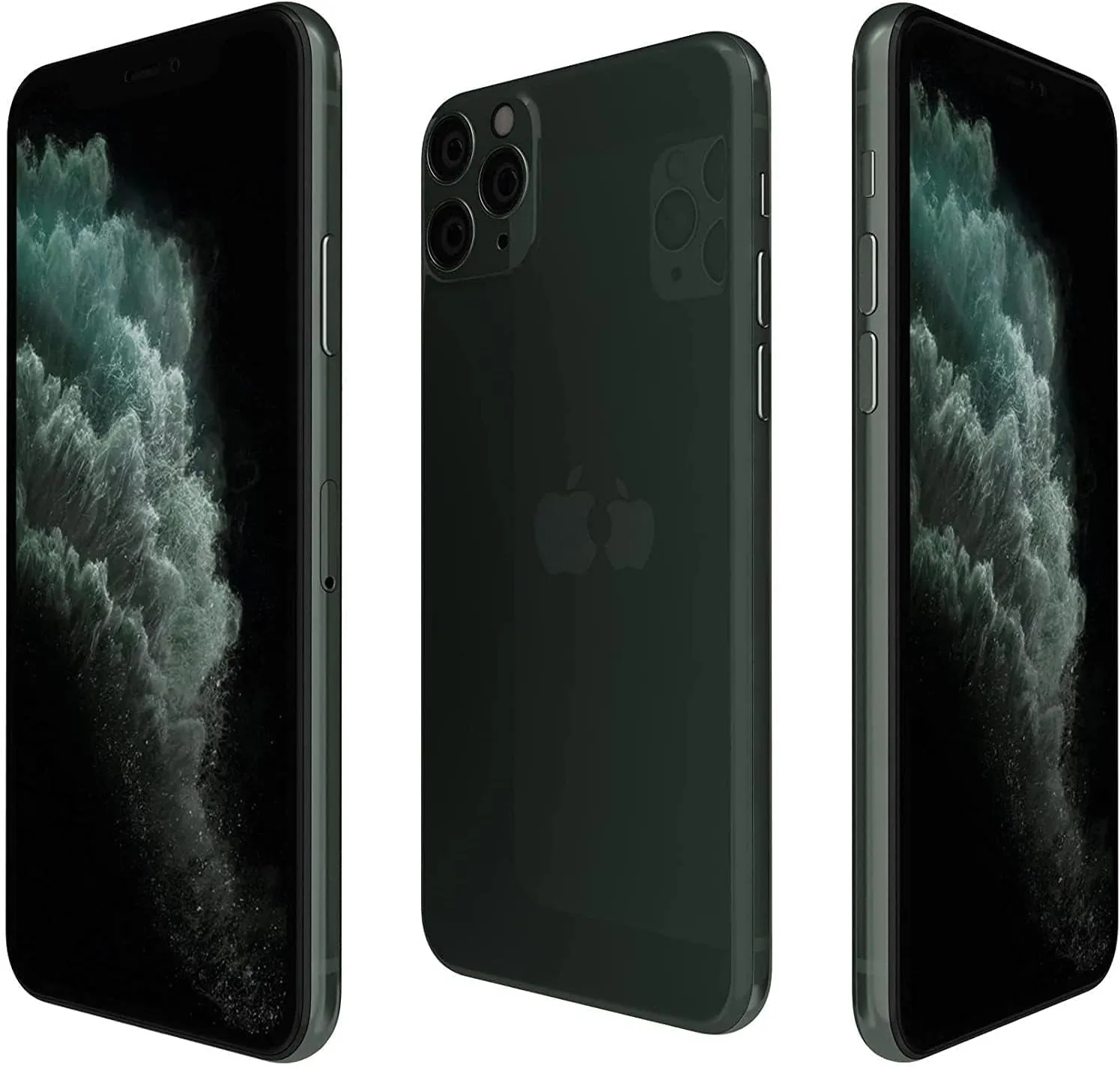 Apple iPhone 11 Pro Max, US Version, 64GB, Midnight Green - Unlocked (Renewed)