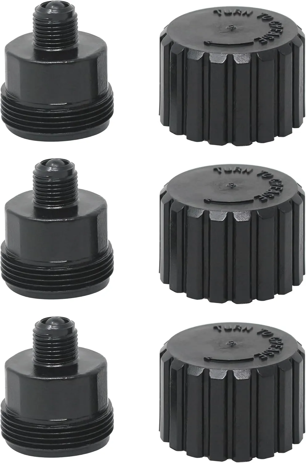 AppliaFit Grease Cup Kit Compatible with Jandy 2133 for Select Jandy Gray 2-Port and 3-Port Valves (3-Pack)