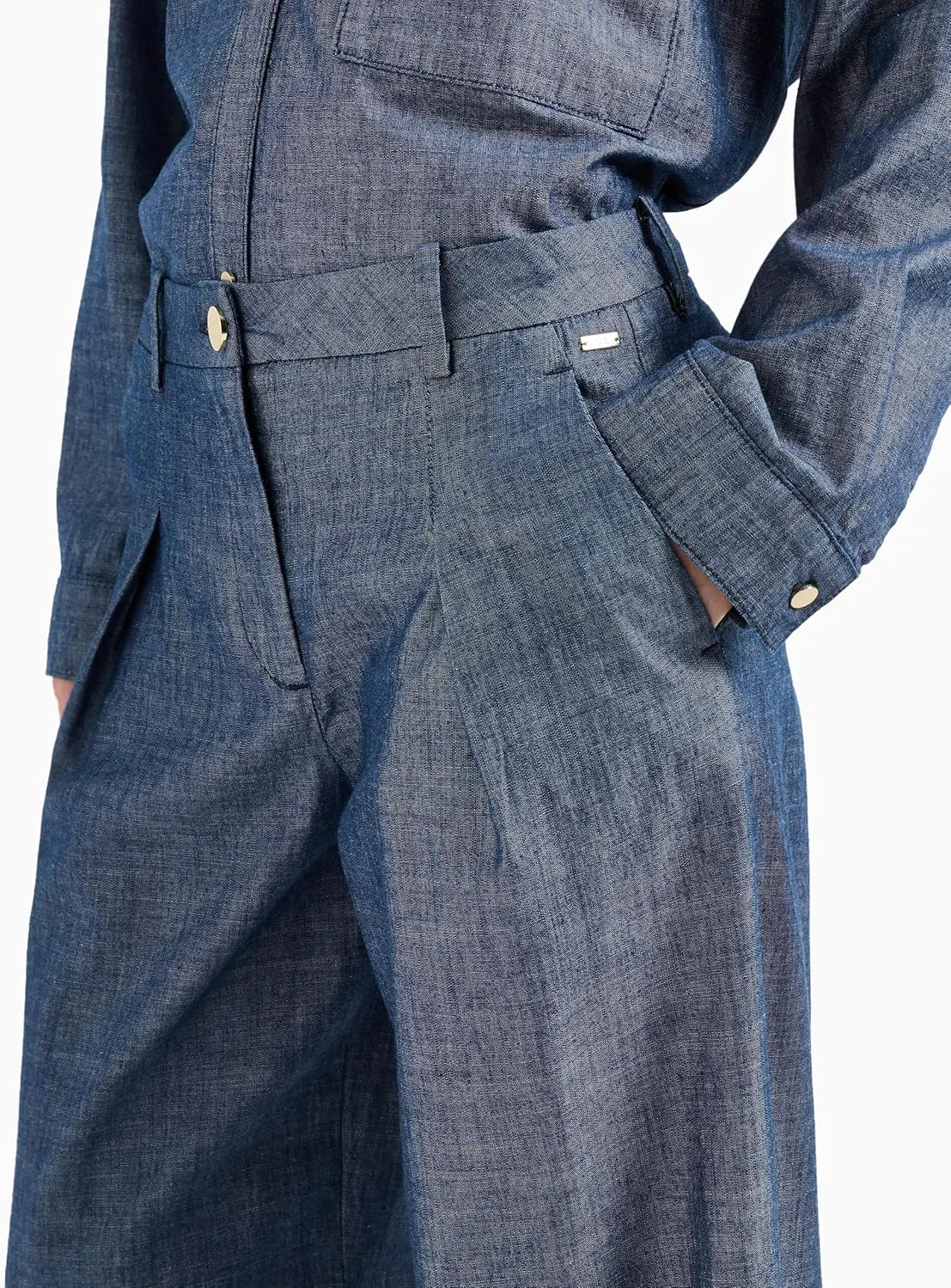 Armani Exchange Women's Chambray Denim Trousers