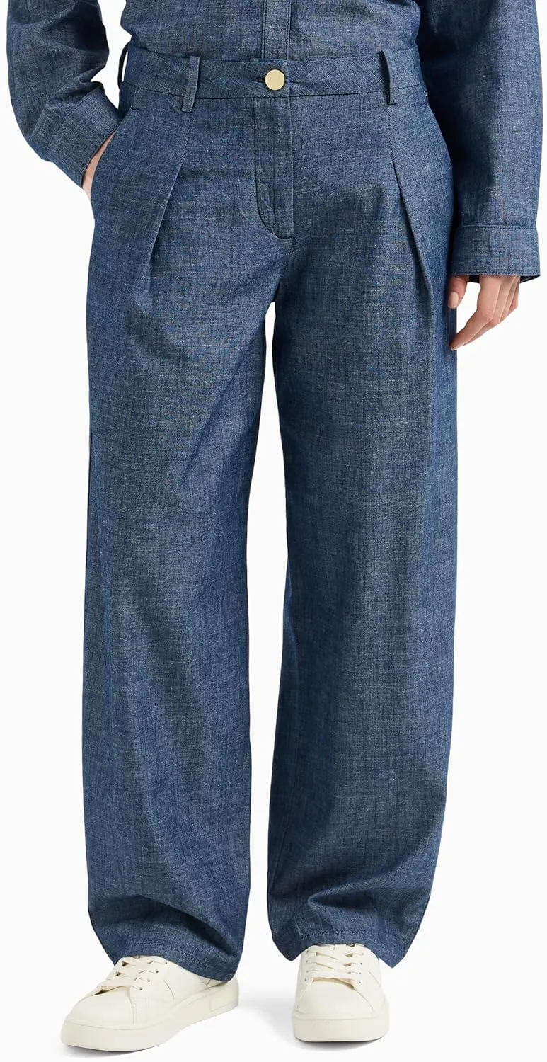 Armani Exchange Women's Chambray Denim Trousers