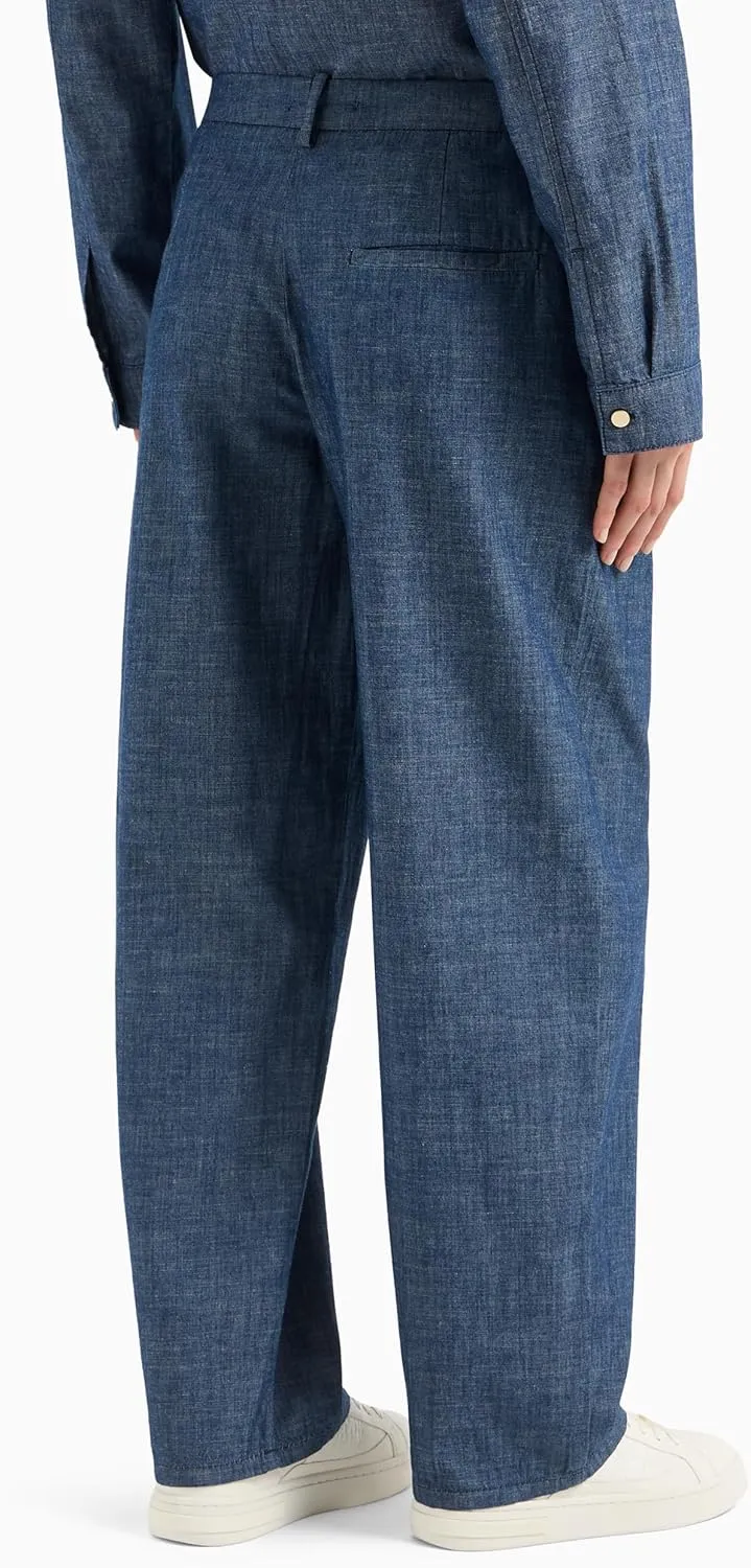 Armani Exchange Women's Chambray Denim Trousers