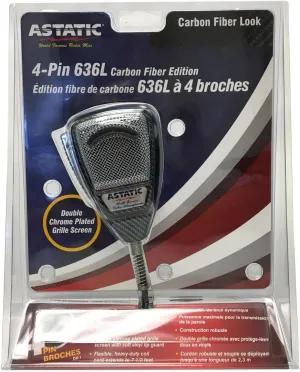 Astatic 302636LCF 636L Noise-Canceling 4-Pin CB Microphone, XLR, Black