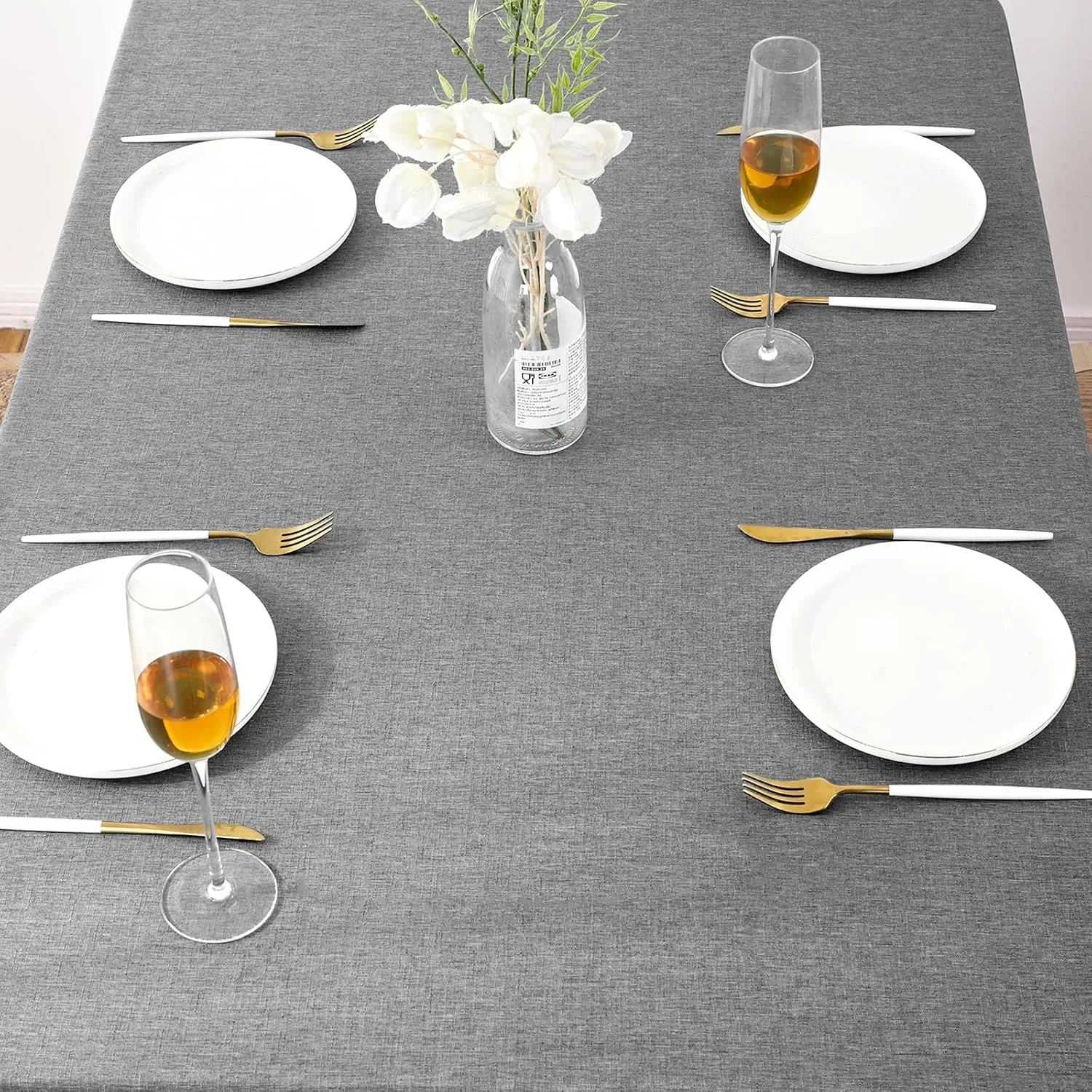 AUSSPVOCT Textured Tablecloth Rectangle 60x120 Water Resistant Spill-Proof Wipeable Table Cloth Wrinkle Free Fabric Dining Table Cover for Birthday Party Farmhouse Spring Kitchen Tablecloths