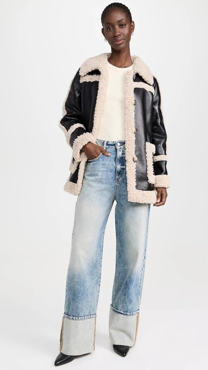 Avec Les Filles Women's Faux Shearling Jacket