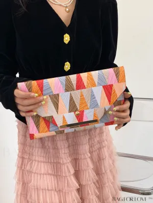 BagForLove - Chic Geometric Envelope Bag with Fashionable Flap - High-Quality PU Material