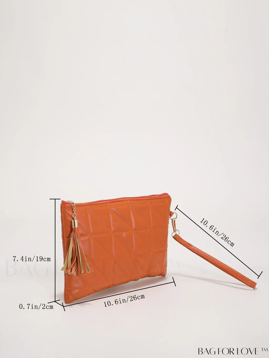 BagForLove - Chic Quilted Wristlet Bag Featuring Exquisite Pendant