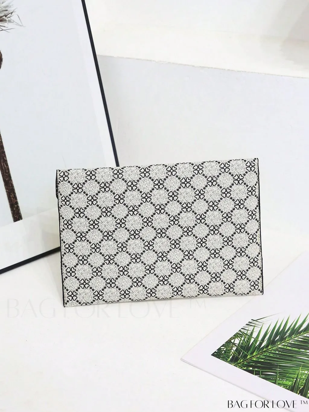 BagForLove - Minimalist PU Envelope Bag with Crocodile Embossing