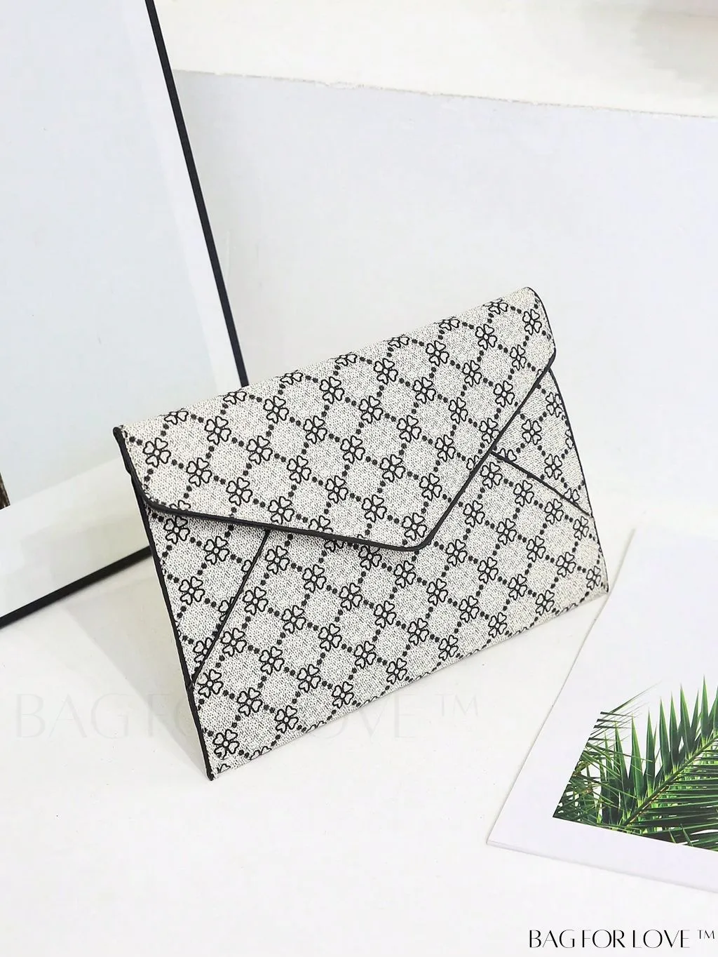 BagForLove - Minimalist PU Envelope Bag with Crocodile Embossing