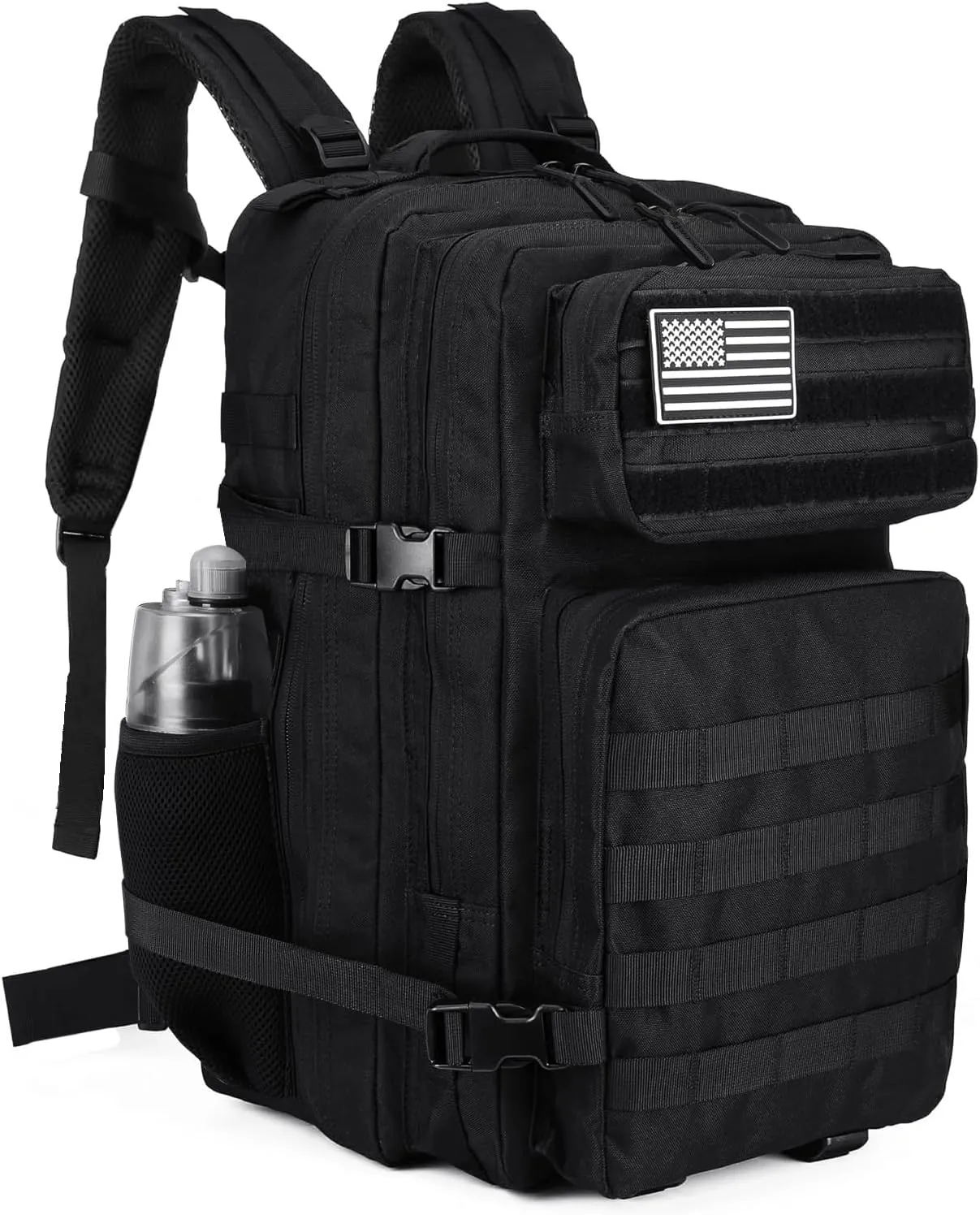 BAIXINGBAGS 45L Tactical Backpack Waterproof Military Backpack for Men Tactical Operations Highland Tactical Assault Backpack (Pro-black_45L)