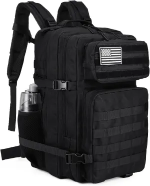 BAIXINGBAGS 45L Tactical Backpack Waterproof Military Backpack for Men Tactical Operations Highland Tactical Assault Backpack (Pro-black_45L)