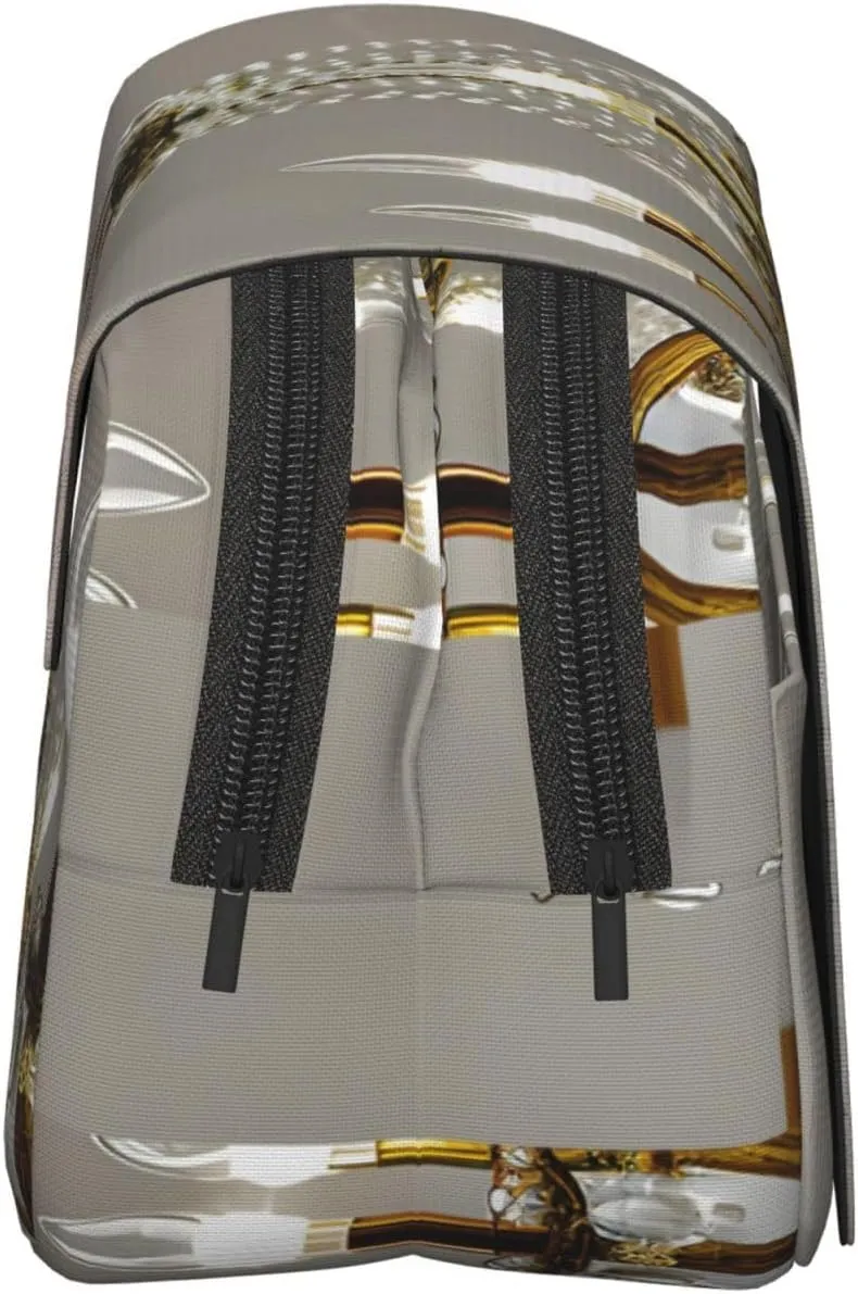 Ball Room Chandelier Printing Pen Case, Rollerball Pen Holder Handmade Display Organizer Zippered Pouch