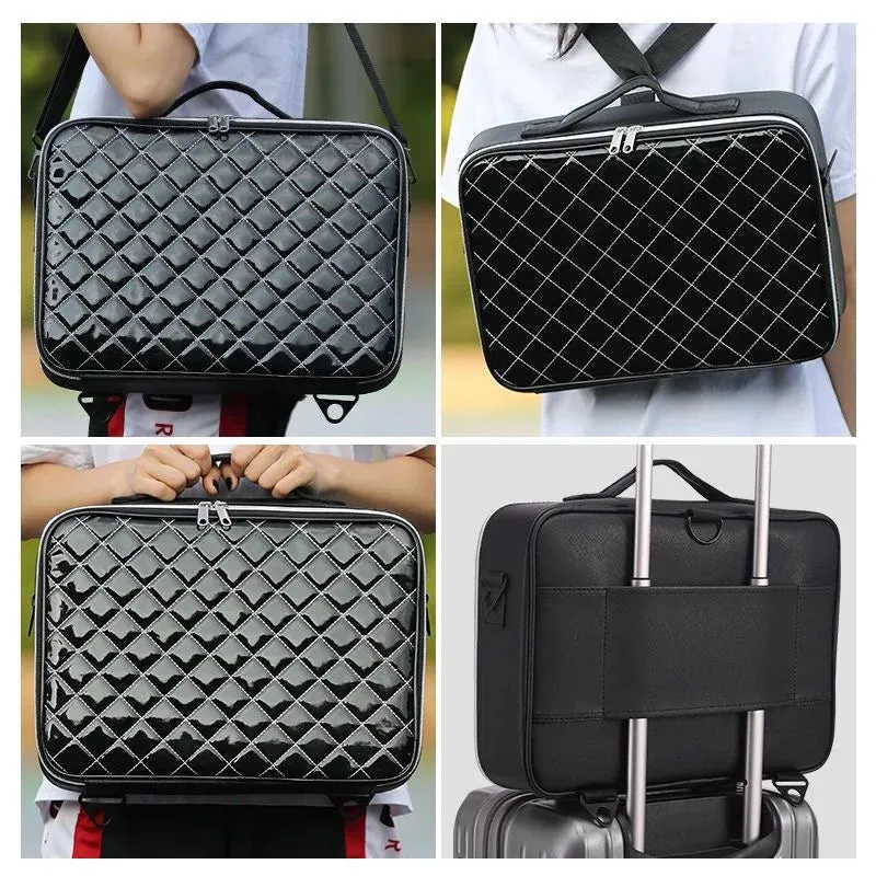Barbara | Stylish & Practical Argyle Pattern Travel Cosmetic Bag