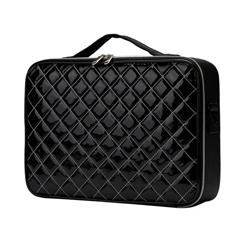 Barbara | Stylish & Practical Argyle Pattern Travel Cosmetic Bag