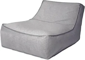 Beach Chair Bean Bag Chairs Cover For Adults Cotton Linen Outdoor Waterproof Bean Bag Lounger Cover Without Filler Garden Beach Pool Side Sofa Bed Pouf Salon ( Color : Pouf -light grey , Size : Empty