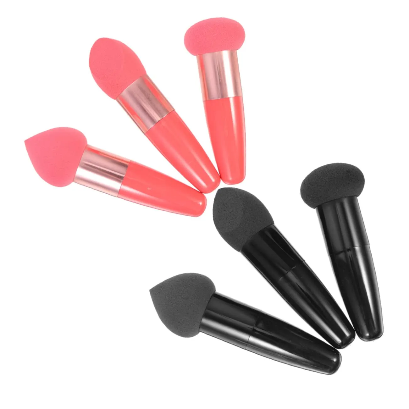 Beaupretty 24pcs Makeup Sponge Pens for Foundation Application Portable Beauty Tools Comfortable Handle for Precise Makeup Areas Watermelon