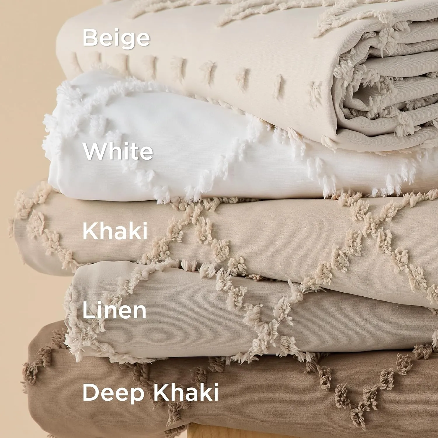 Bedsure Boho Twin Duvet Cover - Boho Bedding, Tufted Duvet Cover Twin for All Seasons, 2 Pieces Embroidery Shabby Chic Home Bedding,Comforter Not Included (White, 68" x 90")