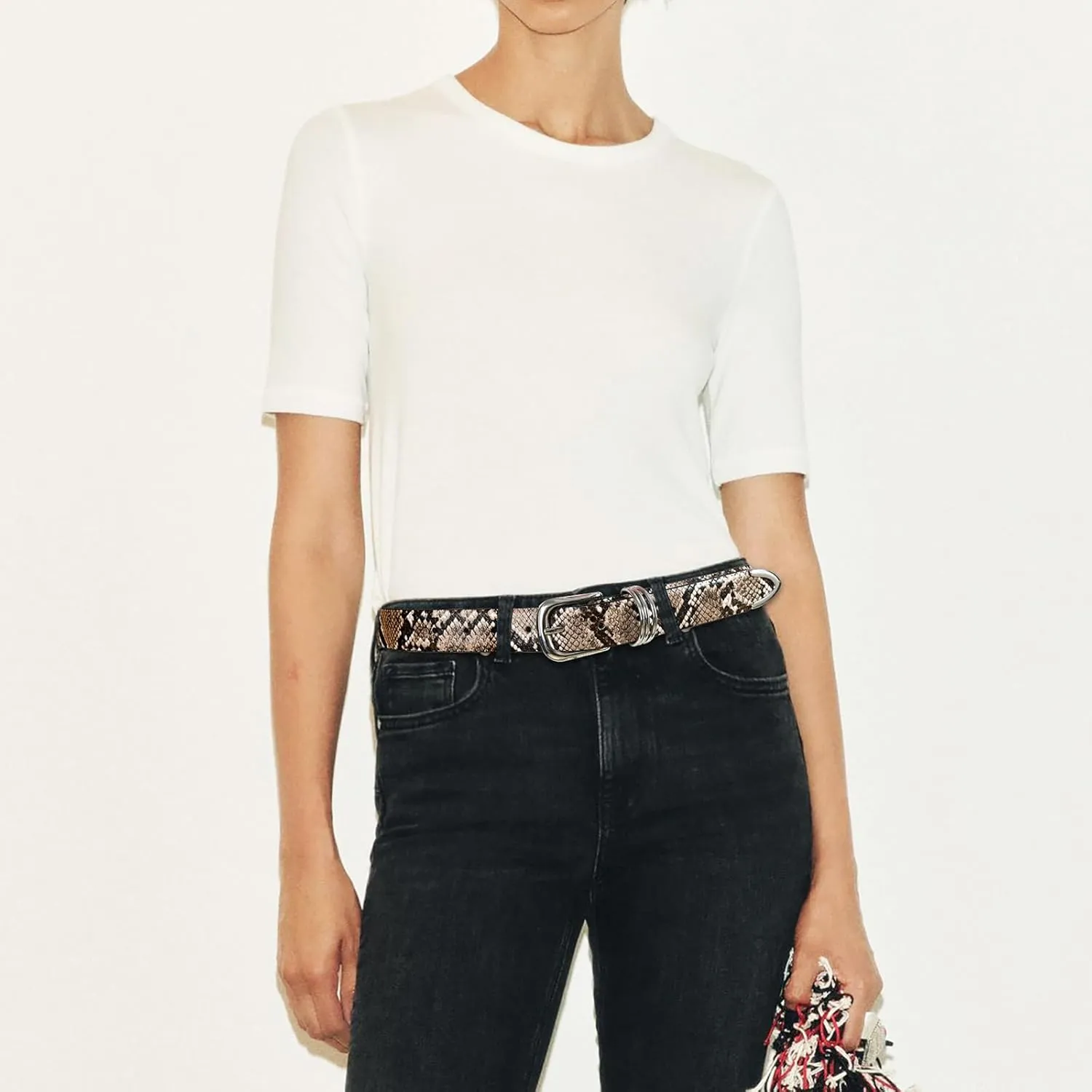 Belts for Women with Gold Buckle Faux Leather Belts Fashion Casual belts for jeans