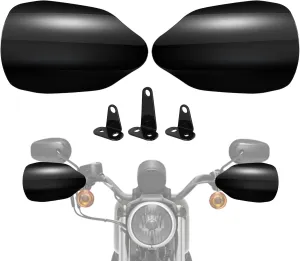Benlari Stainless Steel Handguards, Larger Hand Guards Fit for Harley Touring Street Glide Road Glide Road King Electra Glide Bagger 2007-2023, Fit for Hydraulic Clutch & Cable Clutch Style, Black
