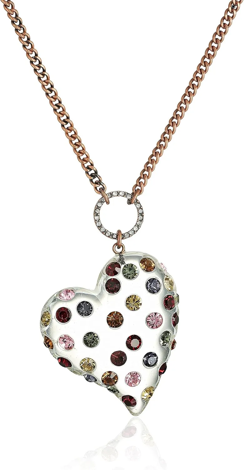 Betsey Johnson Heart Long Necklace