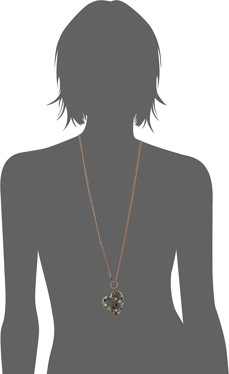 Betsey Johnson Heart Long Necklace