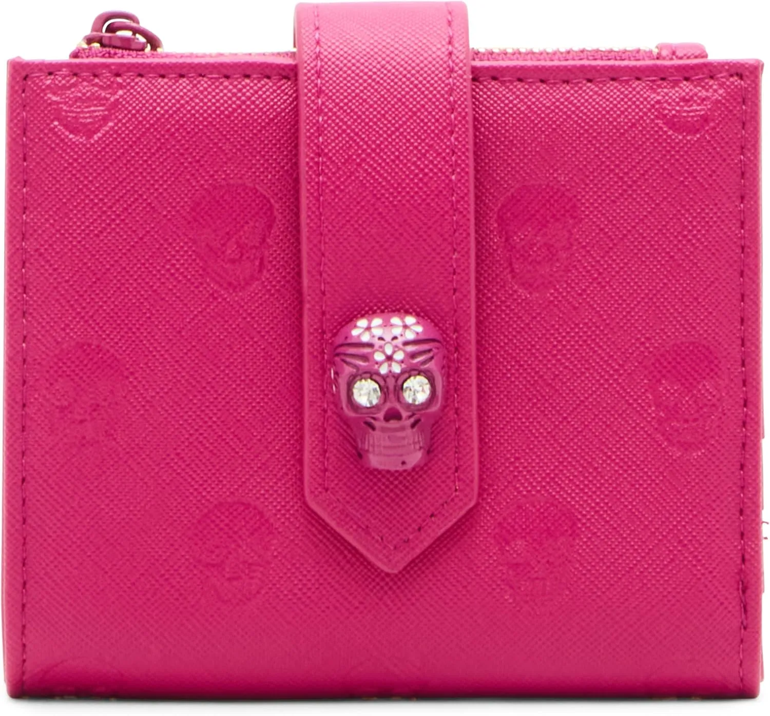 Betsey Johnson Women's Skullicious Bifold Wallet, Pink, One Size