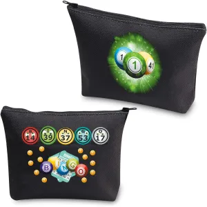 Bingo Lover Gift Funny Bingo Gift Bingo Makeup Bag Cosmetic Bag Bingo Player Gift Bingo Game Gift Travel Organizer Case, Bingo Bag Black, Makeup Bag