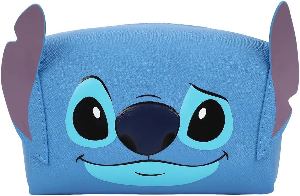 Bioworld Lilo & Stitch Stitch Face Cosmetic Bag With 3D Ears