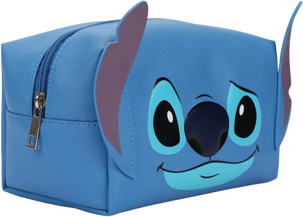 Bioworld Lilo & Stitch Stitch Face Cosmetic Bag With 3D Ears