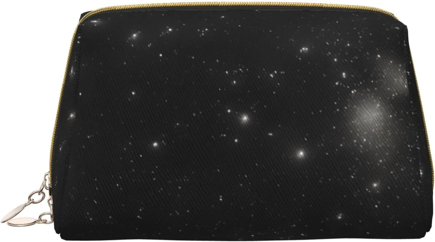 Black and white galaxy Cosmetic Bag, Large Waterproof Leather Cosmetic Bag, Portable Toiletry Bag for Women with Zipper, Travel Essentials