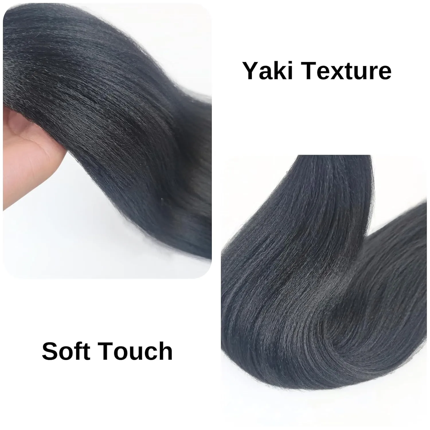 Black Braiding Hair Pre stretched Colored 1B Boho Hair for Braiding Hypoallergenic Crochet Boho Braids Ez Braid Knotless Synthetic Curls