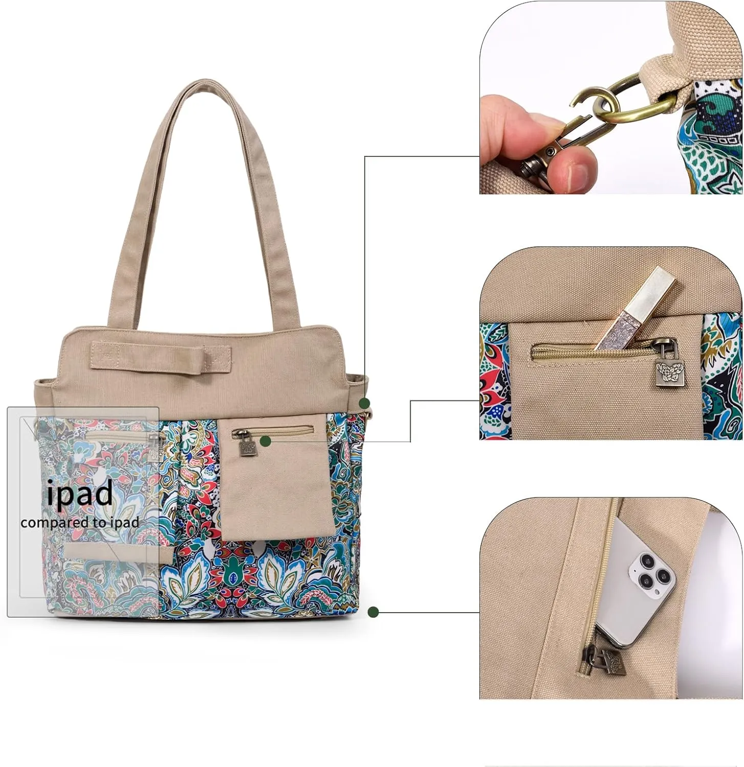 Black Butterfly boho series Large capacity canvas Personalized printing crossbody sling backpack， women tote handbags
