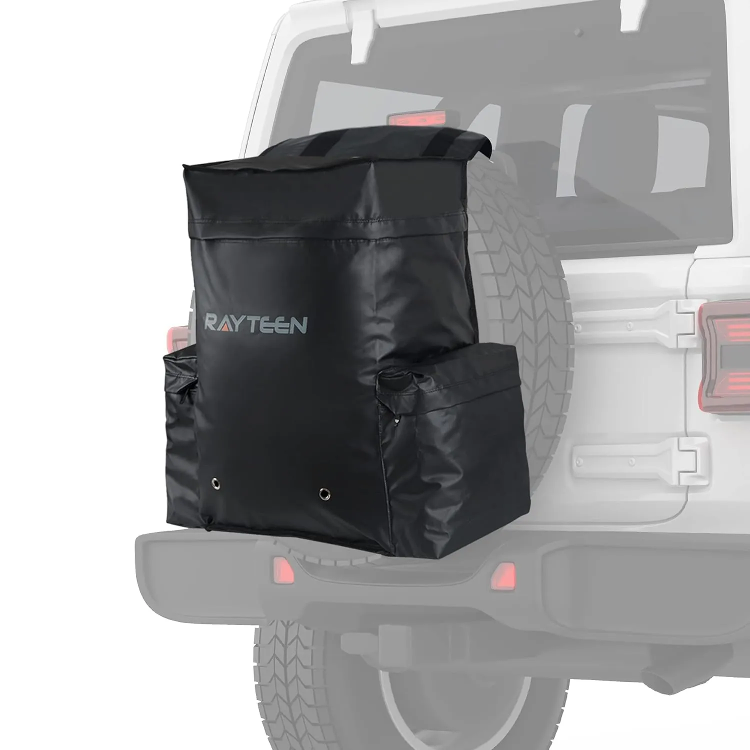 Black Sturdy PVC Made 23Gallon/88L Spare Tire Trash Bag, Suit for Trucks SUV Off-Road Outdoor&Camping & Tools Organizer
