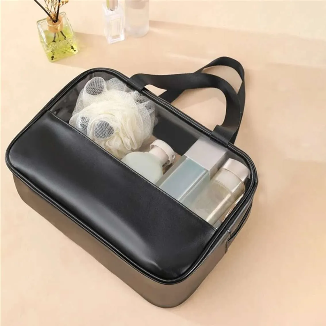Black Travel/Makeup/Storage bags: Full set of 3 sizes