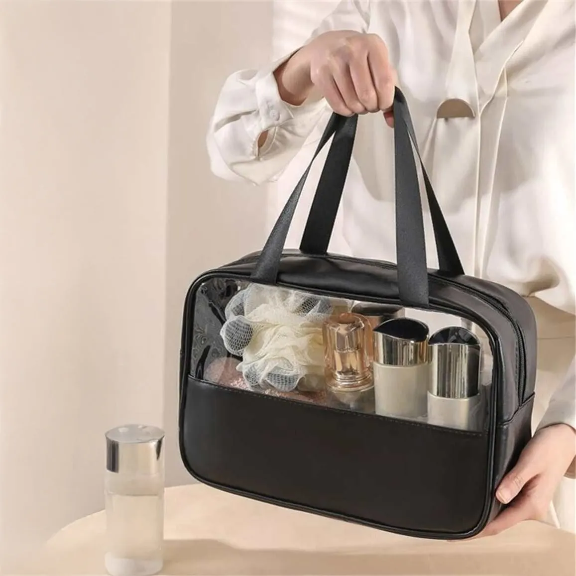 Black Travel/Makeup/Storage bags: Full set of 3 sizes