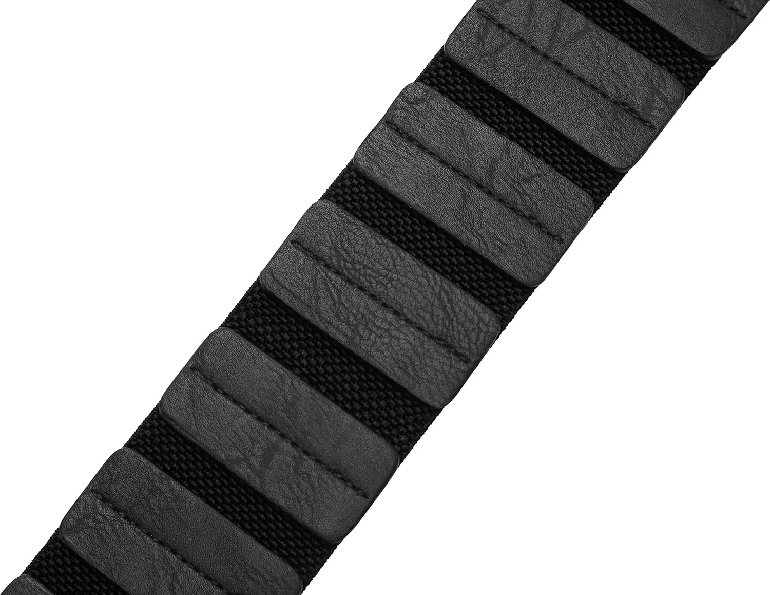 BlackButterfly Wide Elastic Stretch Retro Metal Interlock Buckle Belt