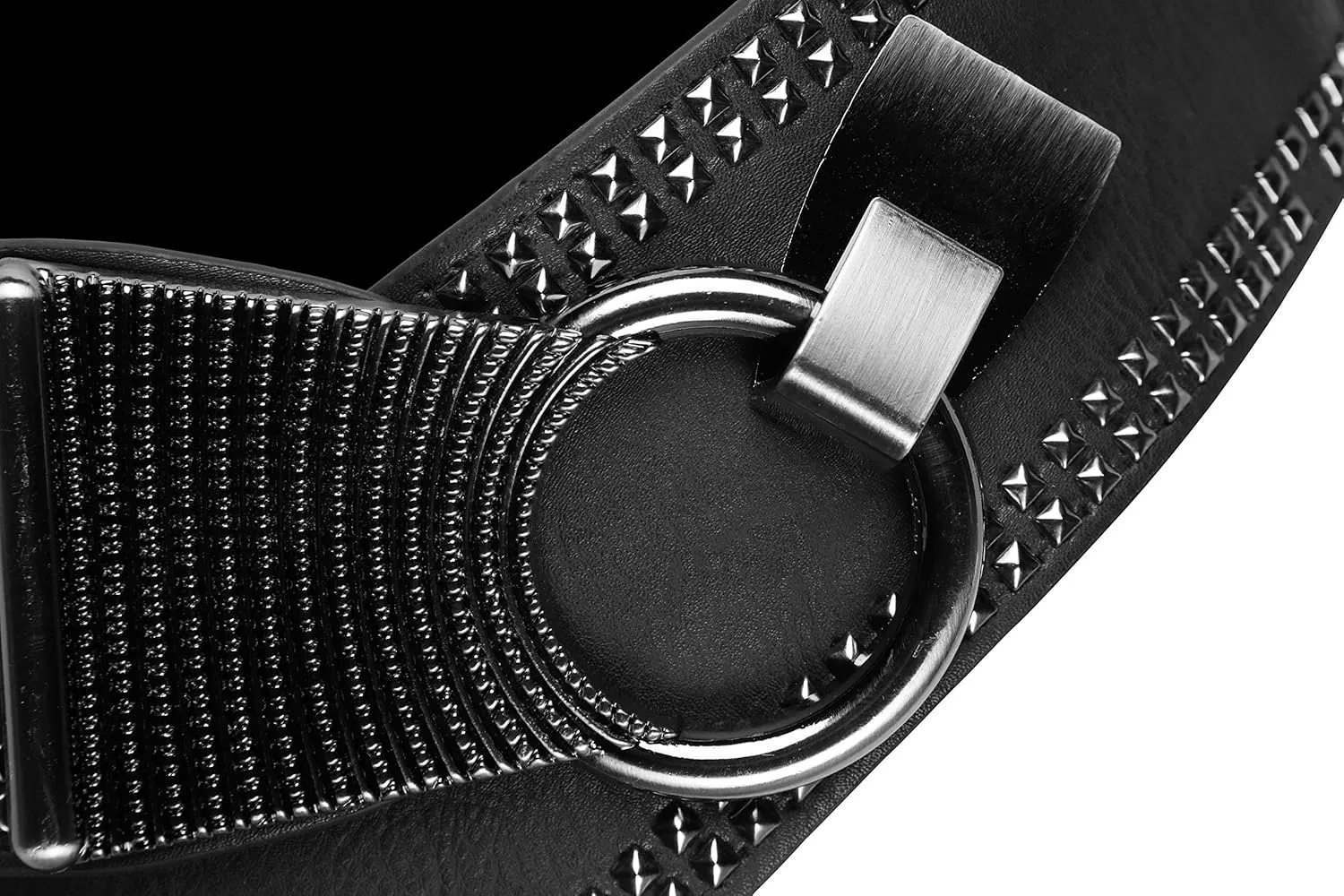 BlackButterfly Wide Elastic Stretch Retro Metal Interlock Buckle Belt