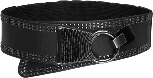BlackButterfly Wide Elastic Stretch Retro Metal Interlock Buckle Belt