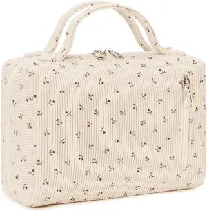 Bluboon Makeup Bag Zipper Pouch Travel Portable Cosmetic Bag Organizer for Women and Girls